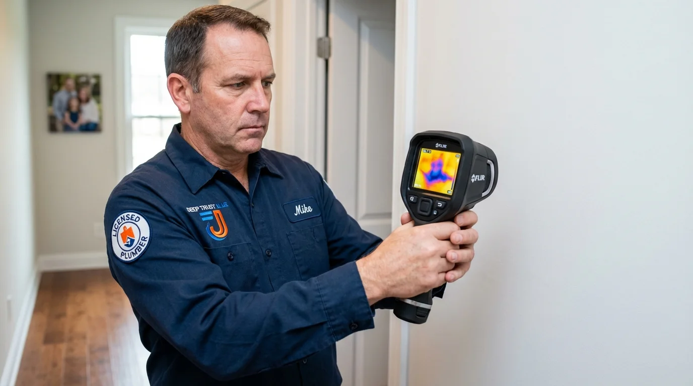 Thermal imaging leak detection by Johns Plumbing LLC in Williston Park